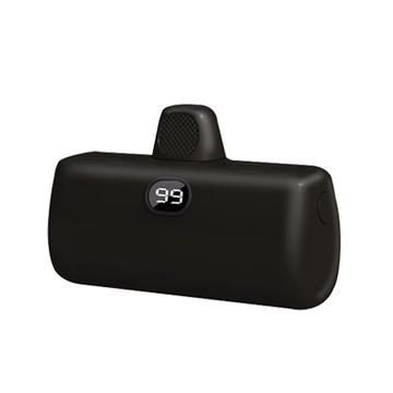 MCK 素面直插Type-C行動電源5000mAh-黑
