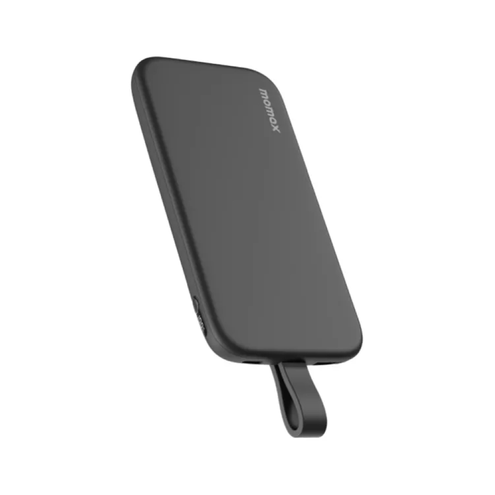 Momax 20W帶線快充行動電源10000mAh-黑