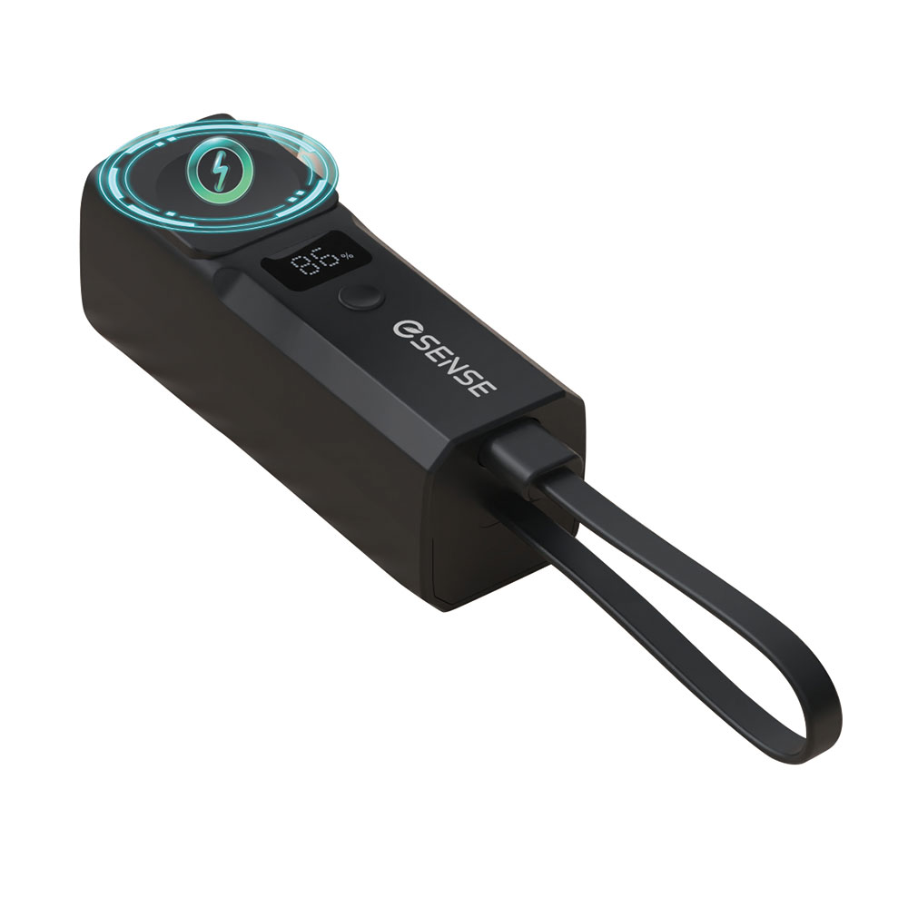 Esense 免帶線口袋快充行動電源5000mAh-黑