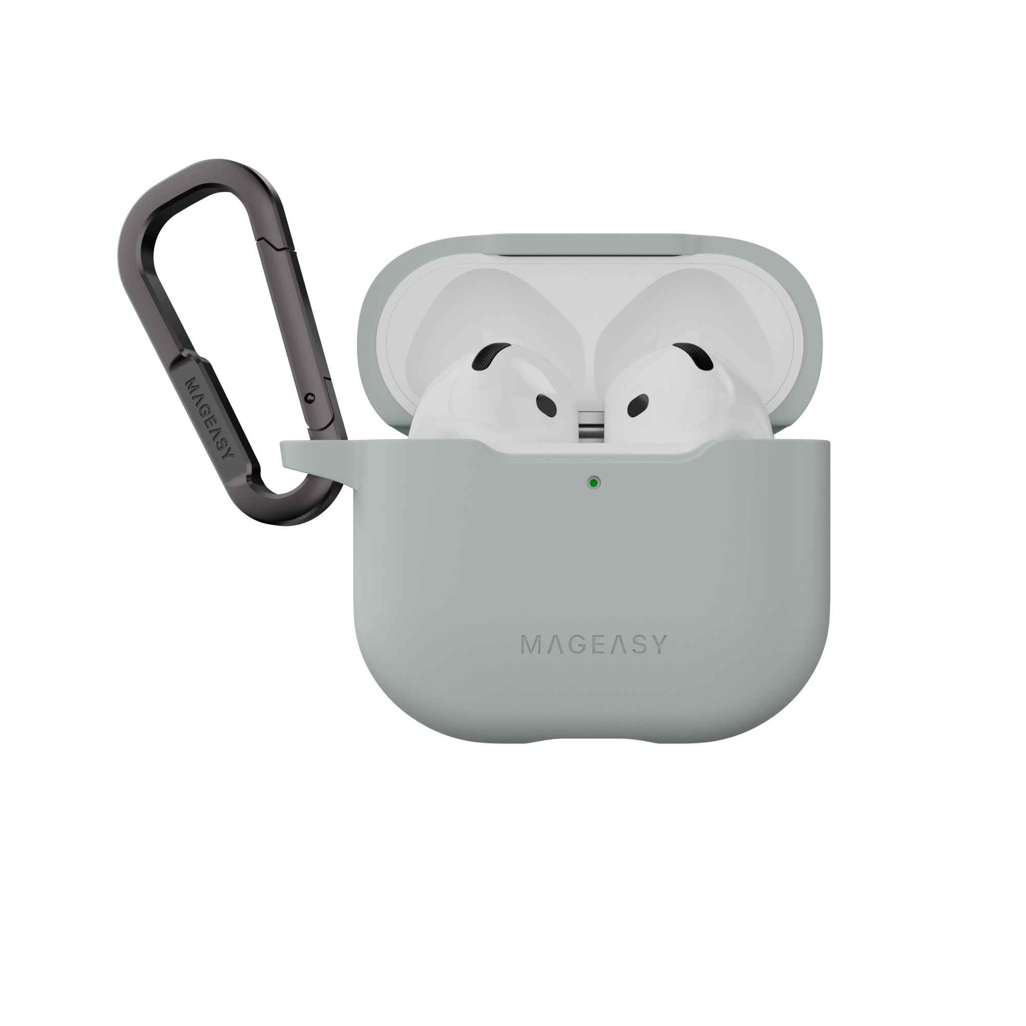 MAGEASY AirPods 4 Skin親膚耳機殼-灰
