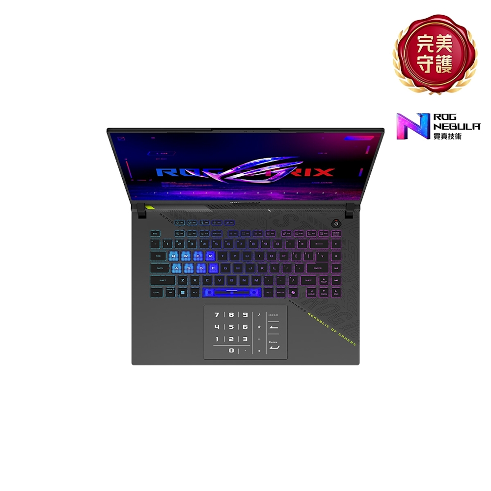 ROG AI電競筆電 16" (R9-8940HX/16G/1T/GeForce RTX 5070Ti-12G/W11) 灰 - 細節圖 1