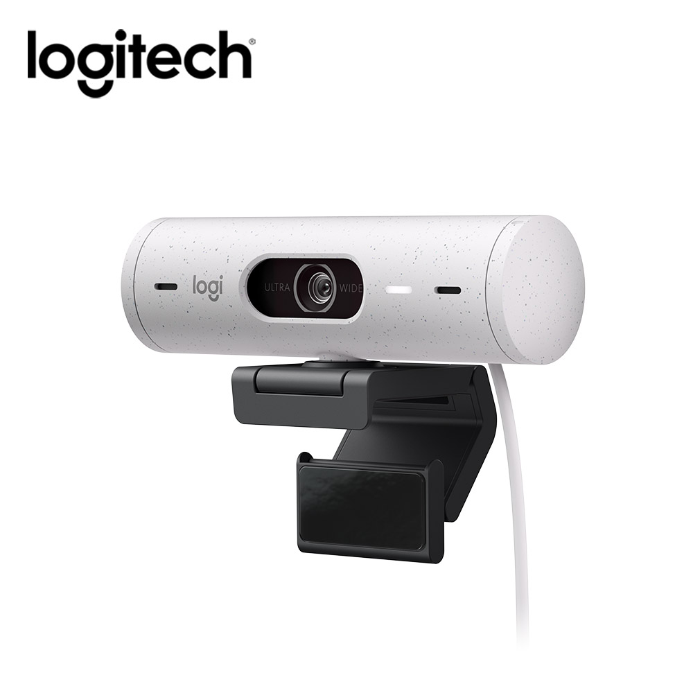 羅技 Logitech BRIO 500 網路攝影機-珍珠白