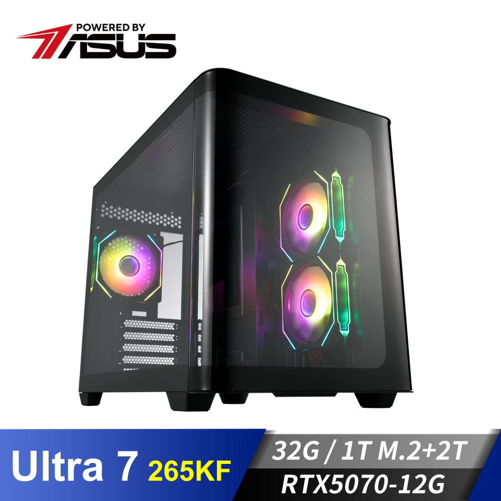 華碩平台&#091;海天遊俠&#093;U7獨顯電腦 (Ultra 7 265KF&#47;32G&#47;2T&#47;RTX 5070&#47;1TB_M2)
