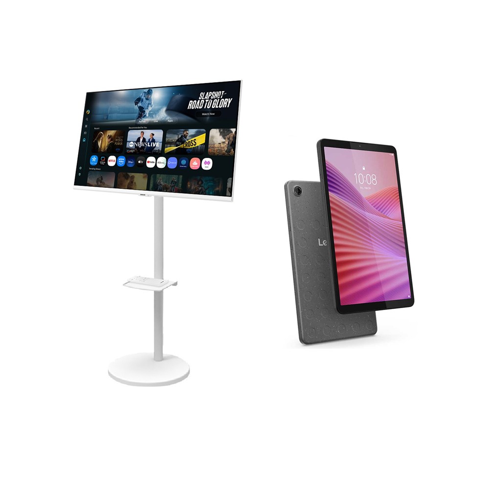 【特惠組】三星 SAMSUNG AI FollowMe 32" 4K 移動式聯網螢幕組 + Lenovo Tab One 4G/64G 平板電腦