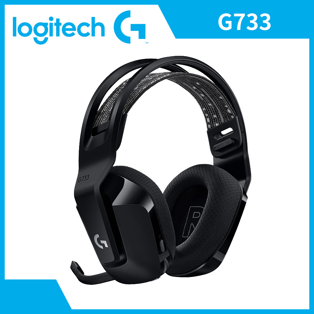 羅技 Logitech G733無線RGB炫光電競耳機麥克風-黑