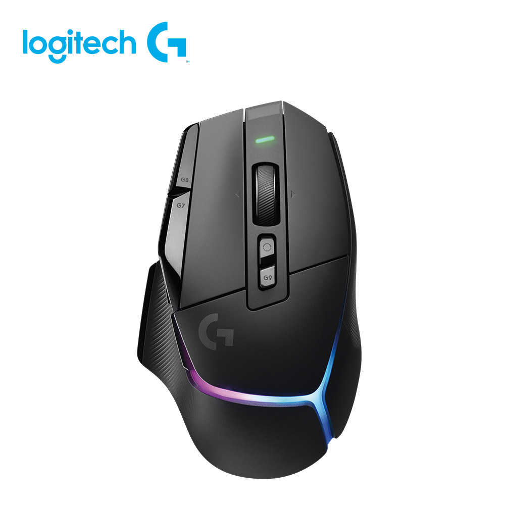 羅技 Logitech G502 X炫光高效能無線電競滑鼠-岩石黑