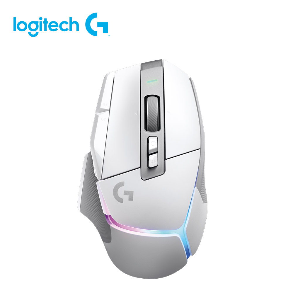 羅技 Logitech G502 X炫光高效能無線電競滑鼠-皓月白