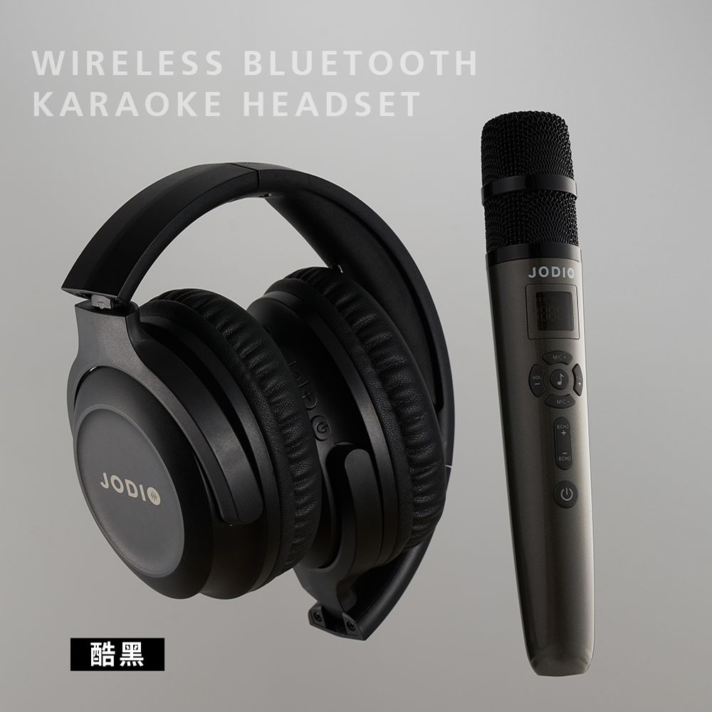 JODIO K2 藍芽KTV耳機麥克風組-黑色