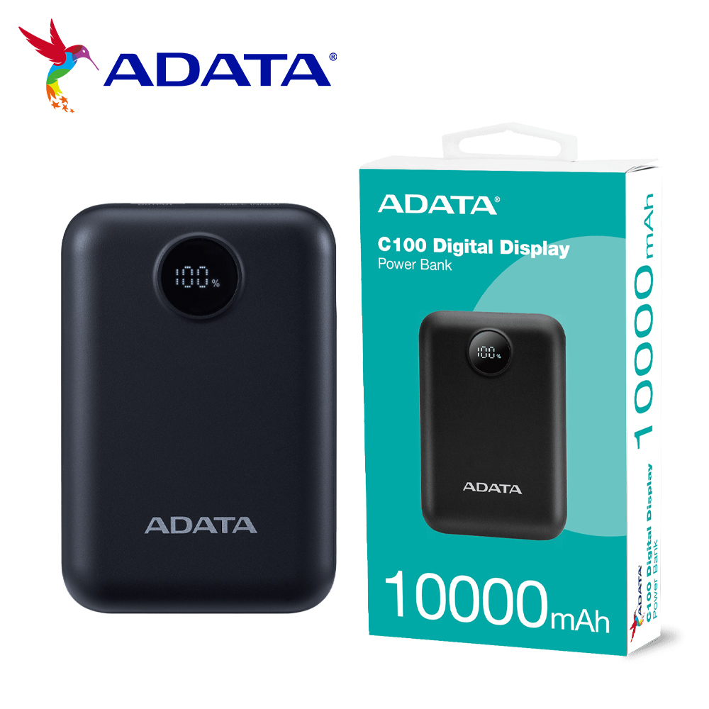 威剛 C100 Digital 20W行動電源10000mAh-黑