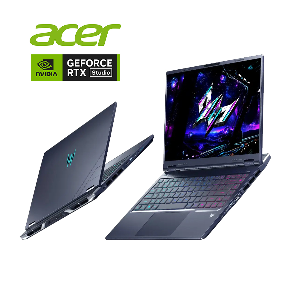 ACER Predator 電競筆電 黑(硬碟升級) (U9-285H/32G/1TB+2TB SSD/RTX5070/W11) - 主要圖片