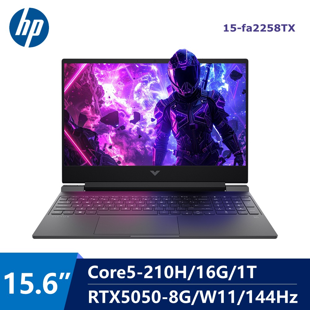 惠普 HP Victus AI電競筆電 15.6" (Intel Core5-210H/16G/1T/RTX5050-8G/W11)