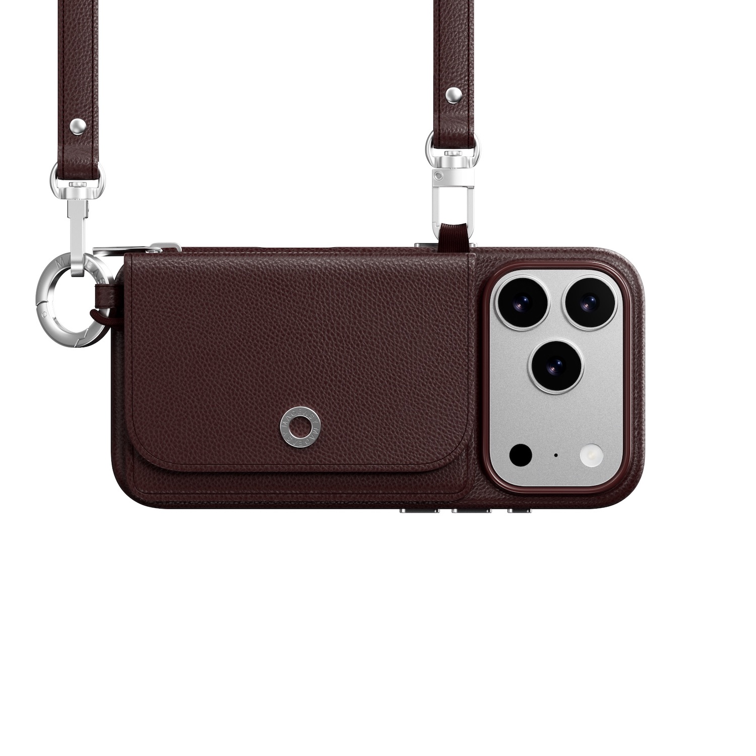 MAGEASY i17 Pro Pouch M錢包磁吸殼-酒紅