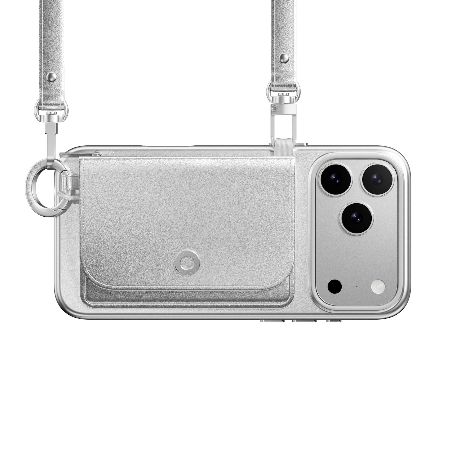 MAGEASY i17 Pro Max Pouch M錢包磁吸殼-銀
