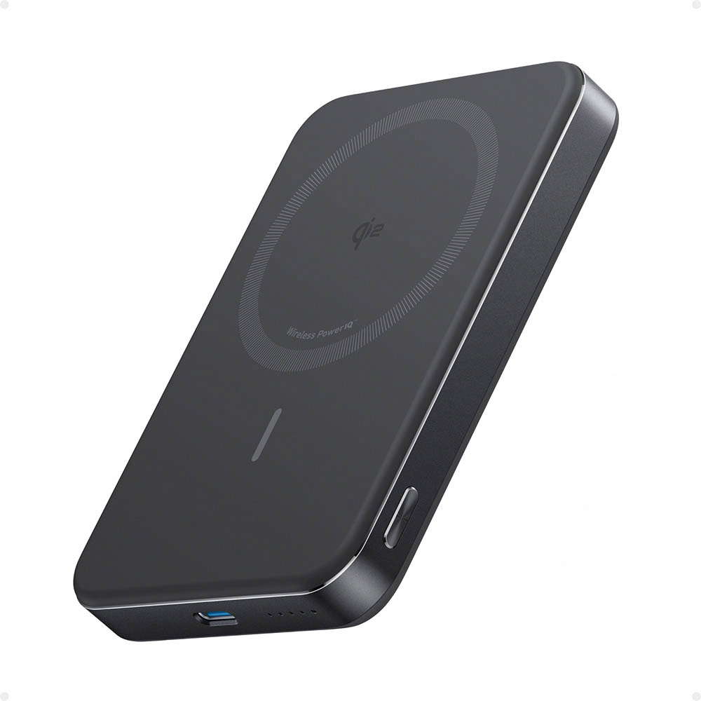 Anker A1664 Qi2 磁吸行動電源10000mAh-黑
