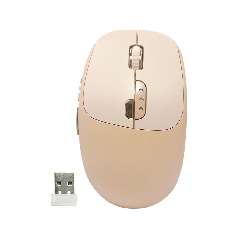 i-gota 精英雙模無線靜音鼠-奶茶粉