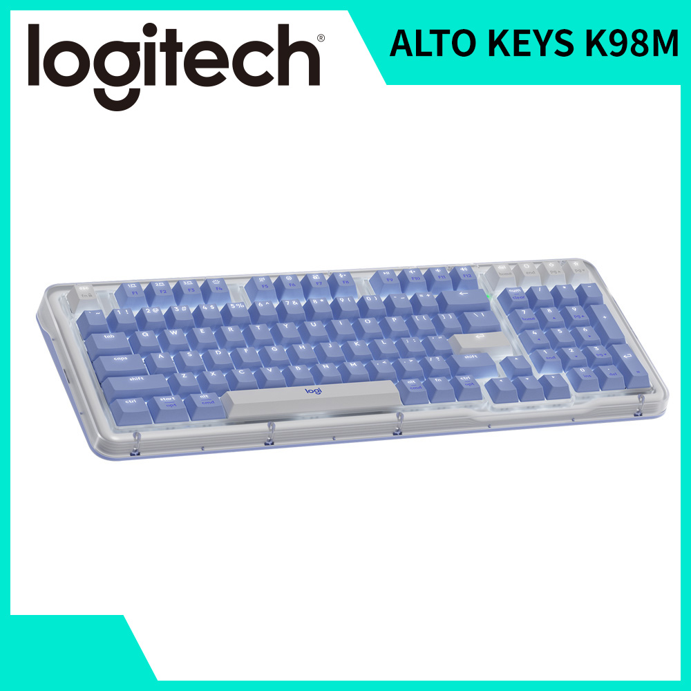羅技 Logitech ALTO KEYS K98M機械式無線鍵盤-夢幻紫