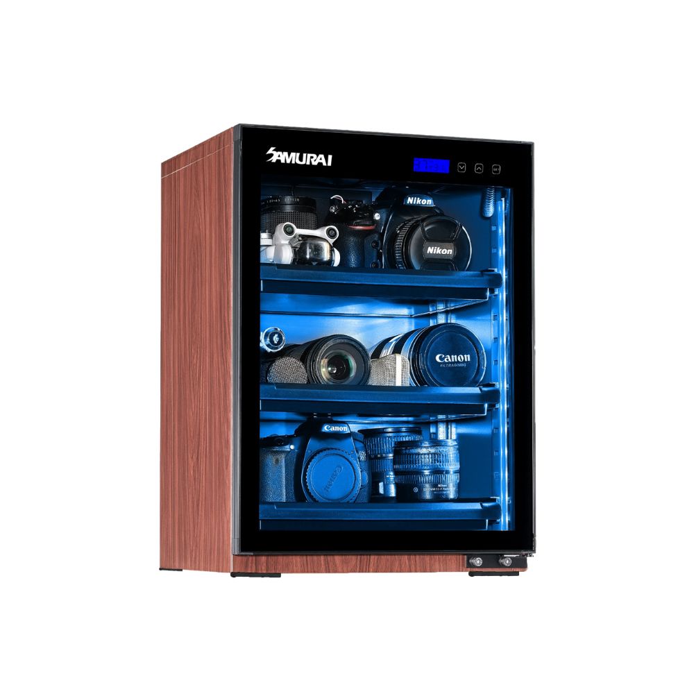 SAMURAI新武士36LW藍光木紋電子防潮箱