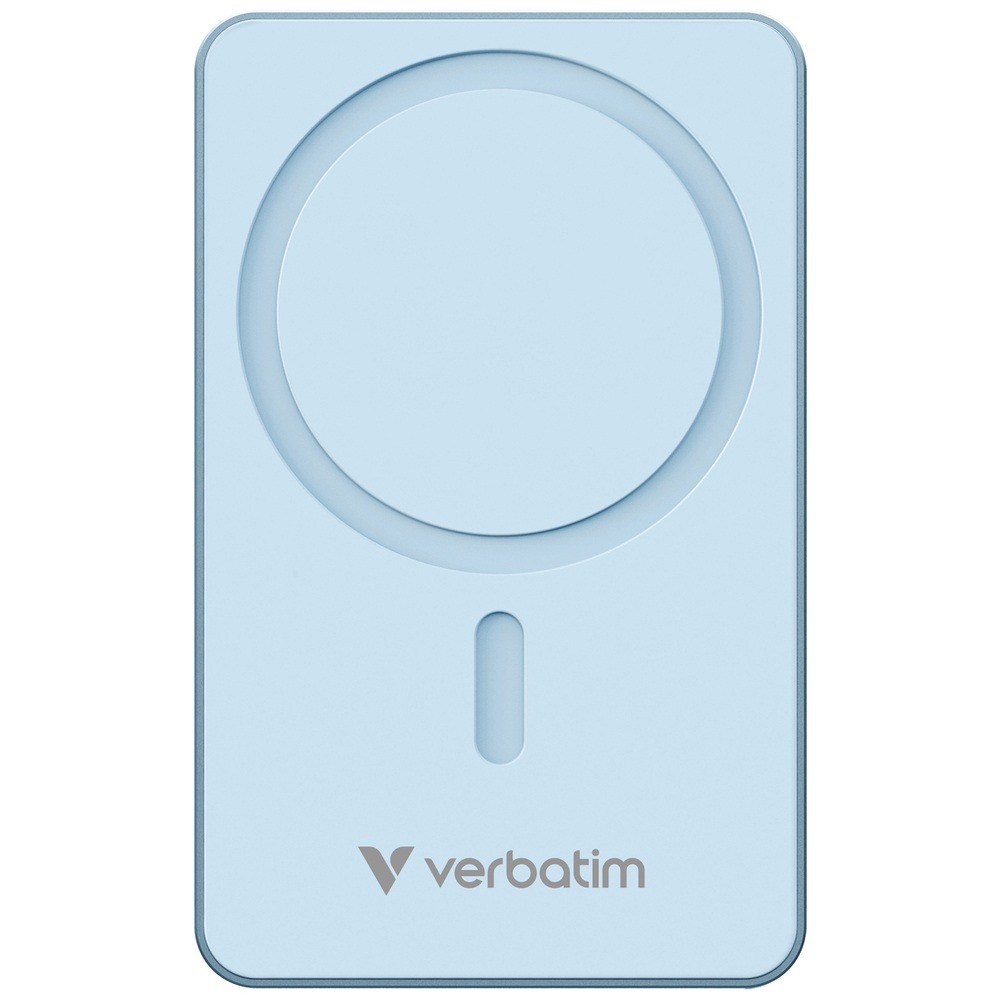Verbatim 磁吸無線行動電源10000mAh-藍