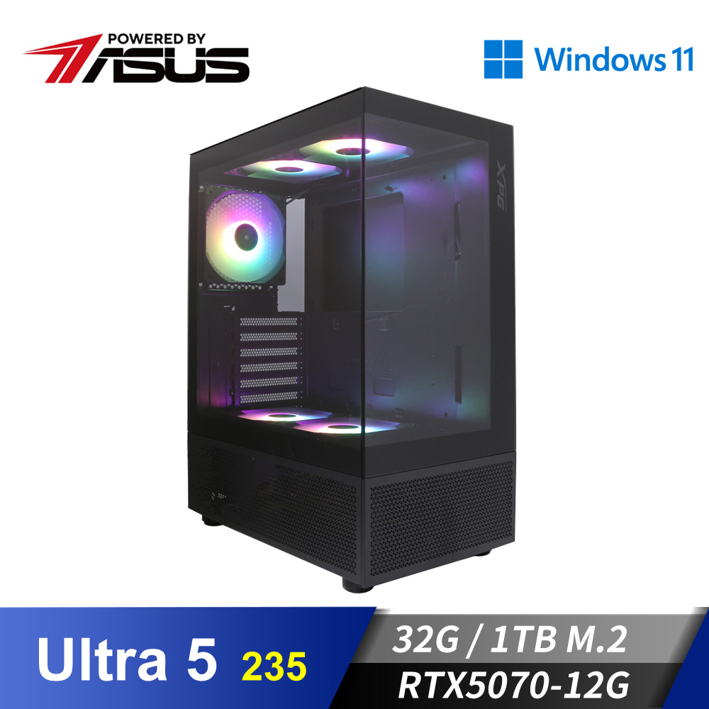 華碩平台&#091;聖泉天神&#093;U5獨顯Win11電腦 (Ultra 5 235&#47;32G&#47;RTX 5070&#47;1TB_M2)