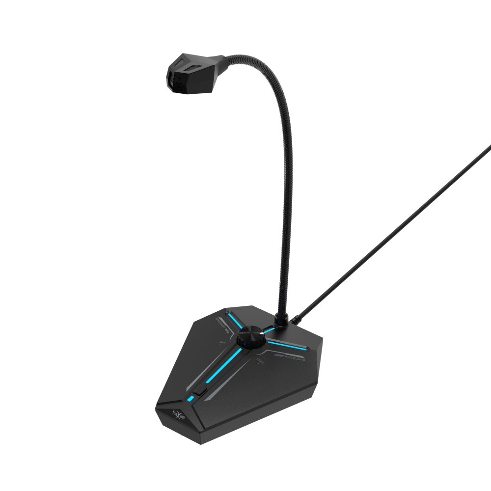 FOXXRAY波諾全指向旋鈕電競麥克風-黑