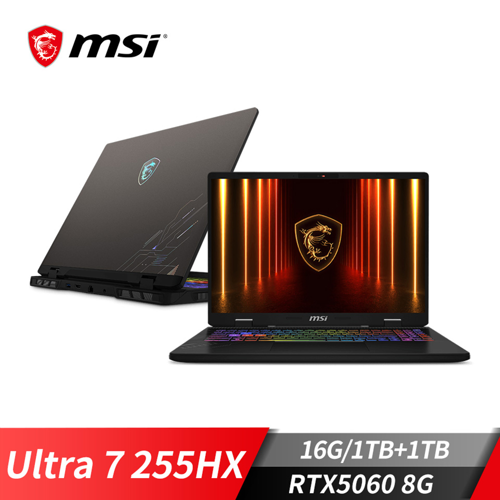 微星MSI Crosshair 16 16吋 特仕筆電-灰 (Ultra 7&#47;16G&#47;1TB+1TB SSD&#47;RTX5060&#47;W11)