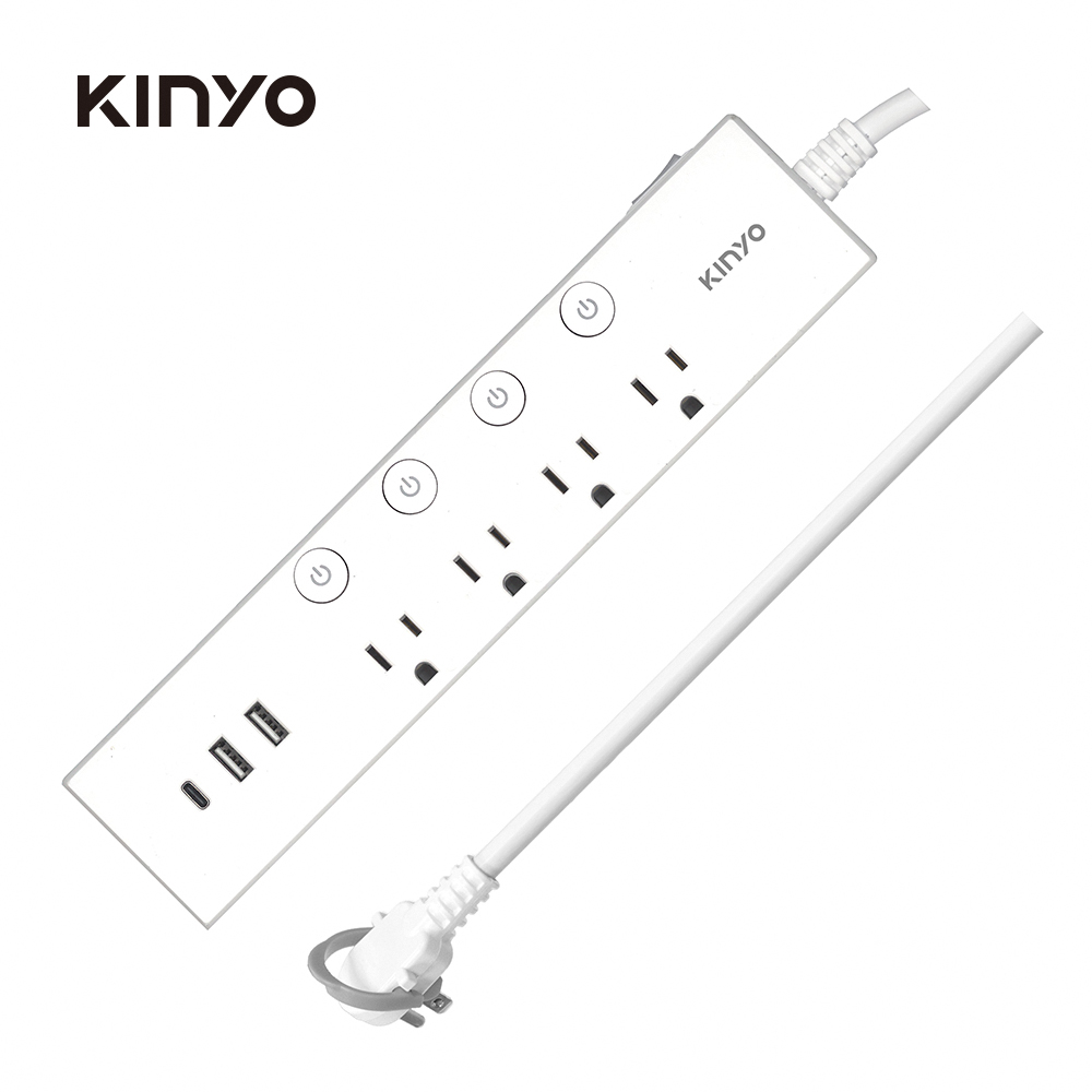 KINYO 5切4座USB延長線-1.8M - 細節圖 1