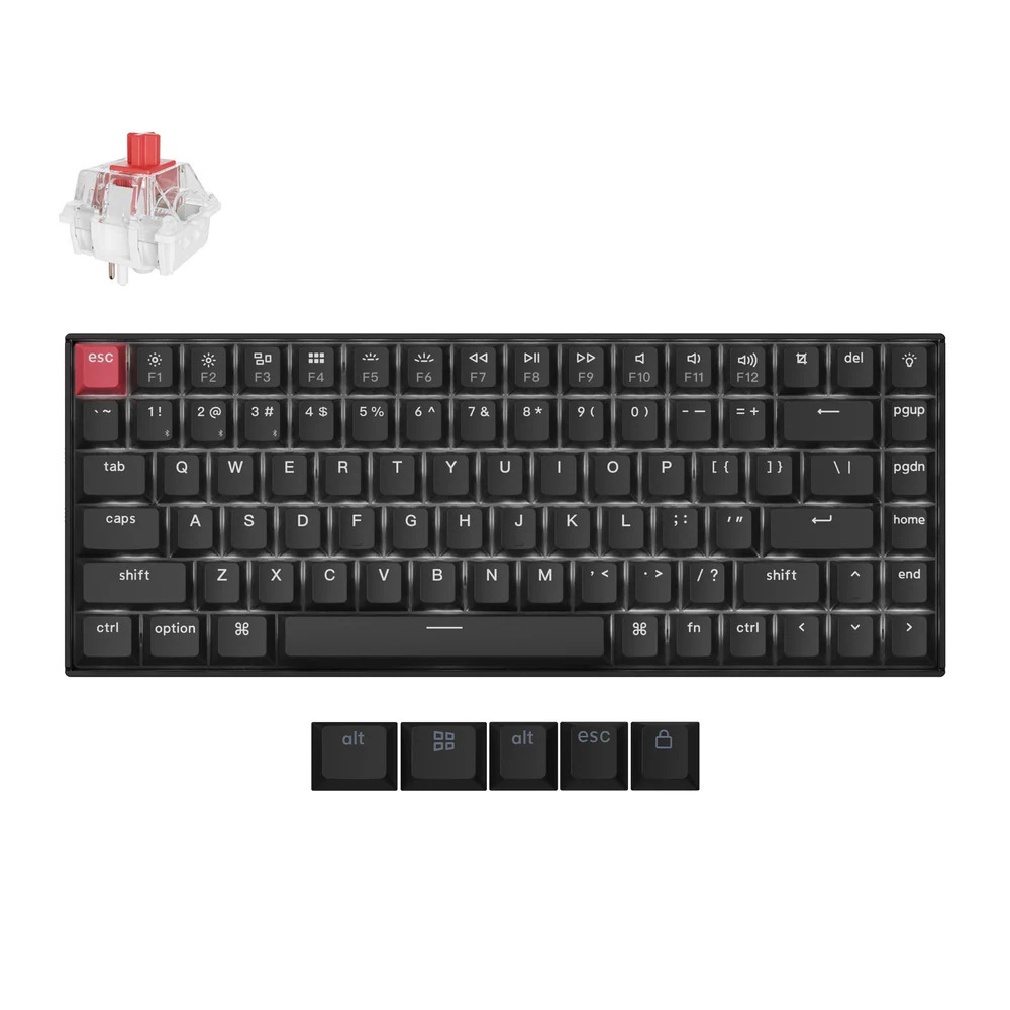 Keychron K2X白背光紅軸英文機械鍵盤