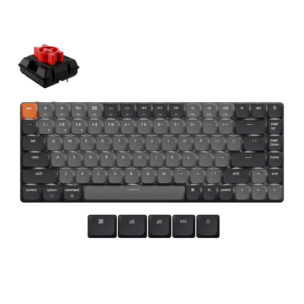 Keychron K3X白背光紅軸英文機械鍵盤