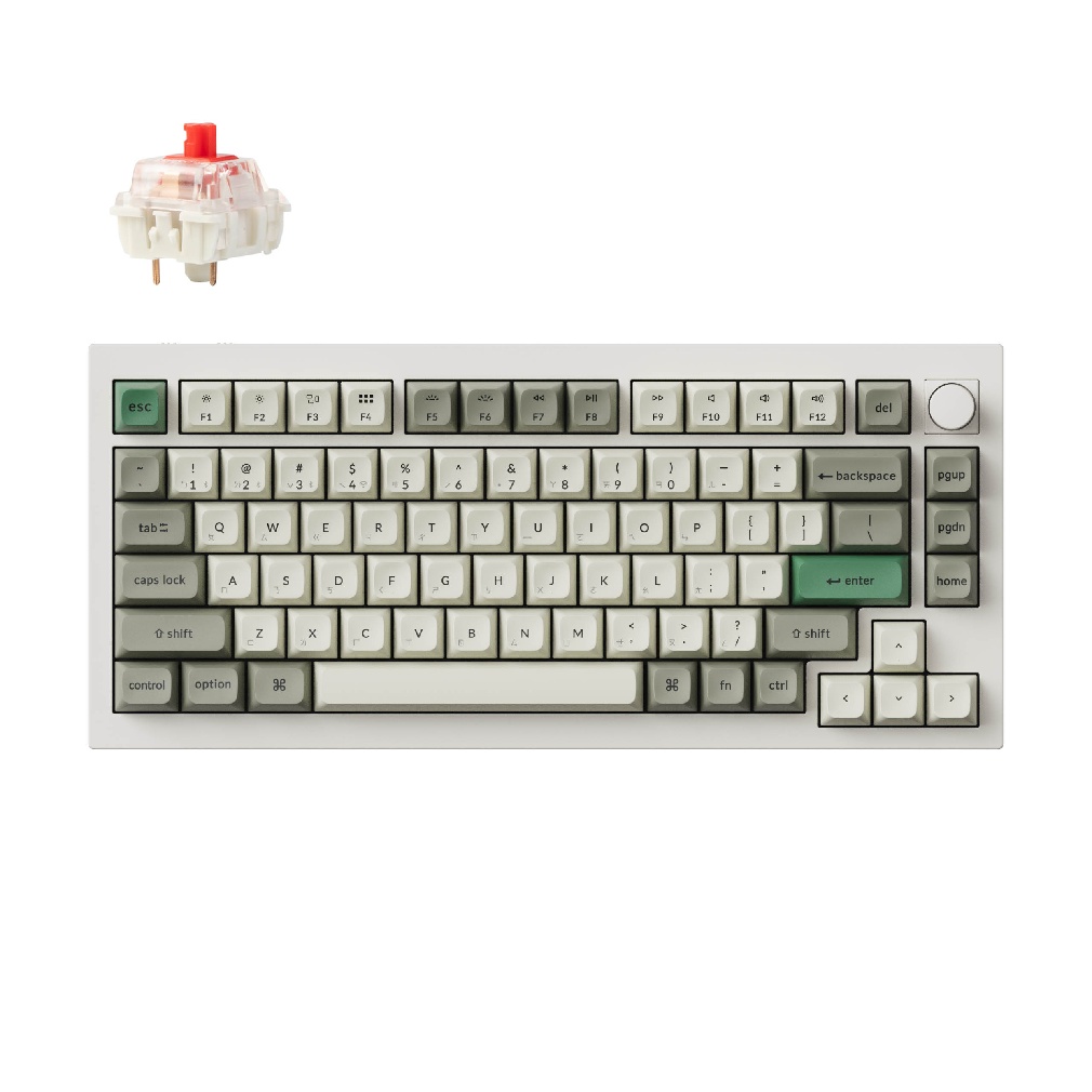 Keychron Q1 MAX紅軸RGB熱插拔機械鍵盤