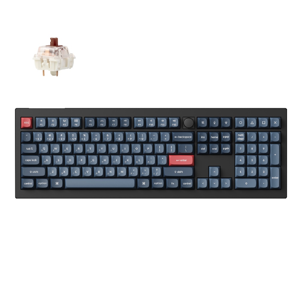 Keychron V6 MAX茶軸RGB熱插拔機械鍵盤