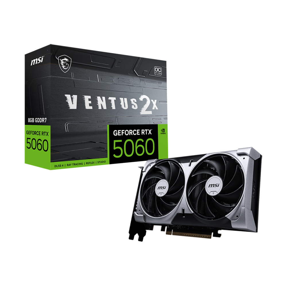 微星RTX 5060 8G VENTUS 2X OC顯示卡 (GeForce RTX5060&#47;8GB&#47;GDDR7)