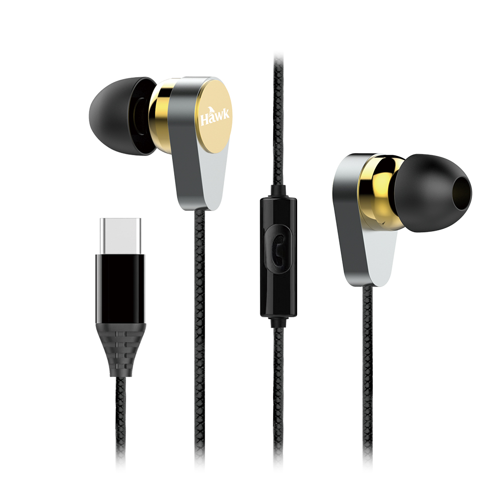 Hawk 鋁合金TYPE-C重低音音樂耳麥