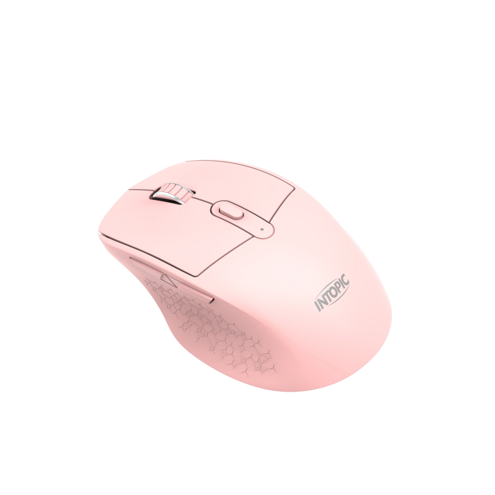 INTOPIC 2.4GHz靜音無線滑鼠-粉