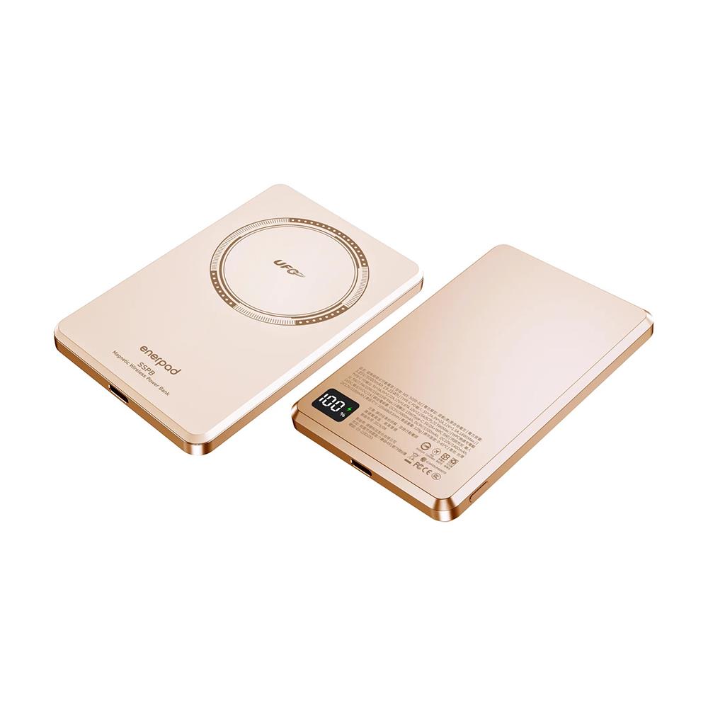 Enerpad UFO磁吸固態行動電源5000mAh-玫瑰