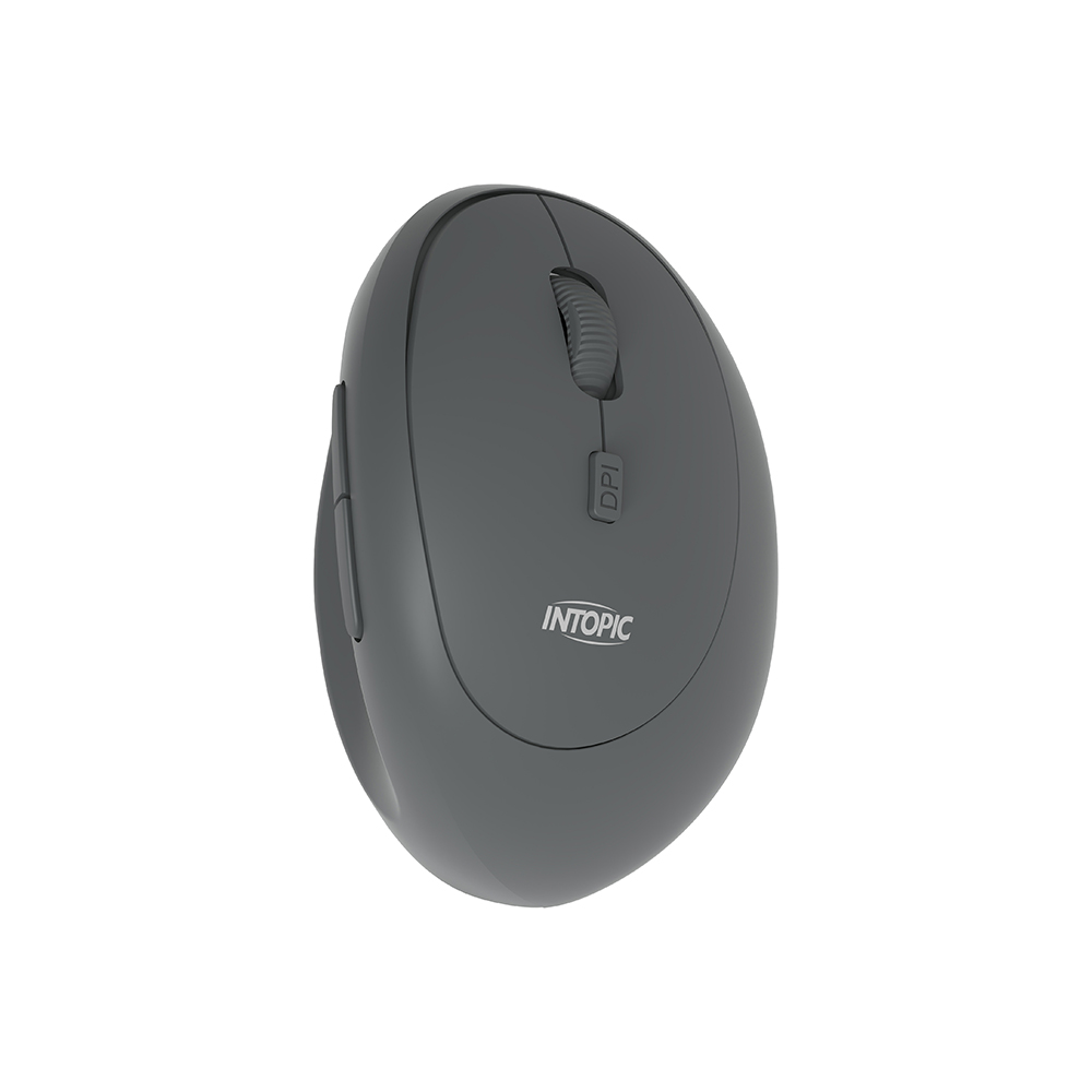 INTOPIC 2.4GHz垂直式靜音無線滑鼠-灰