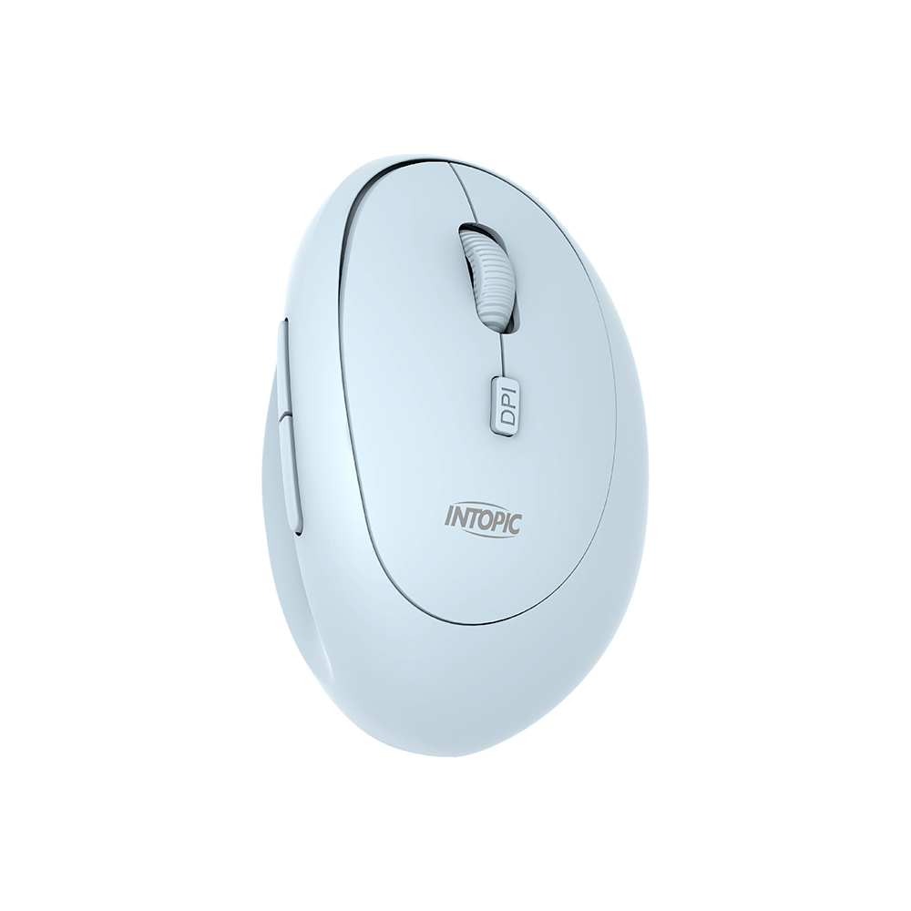 INTOPIC 2.4GHz垂直式靜音無線滑鼠-藍