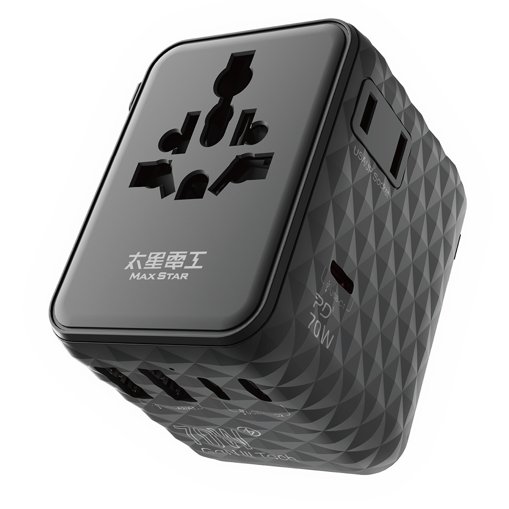 太星電工 氮化鎵PD70W高速快充旅行轉接座 - 細節圖 2