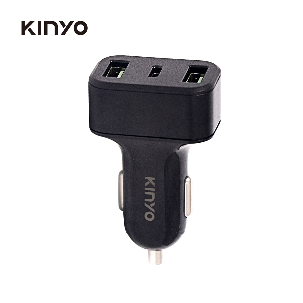 KINYO 2USB+Type C車用充電座