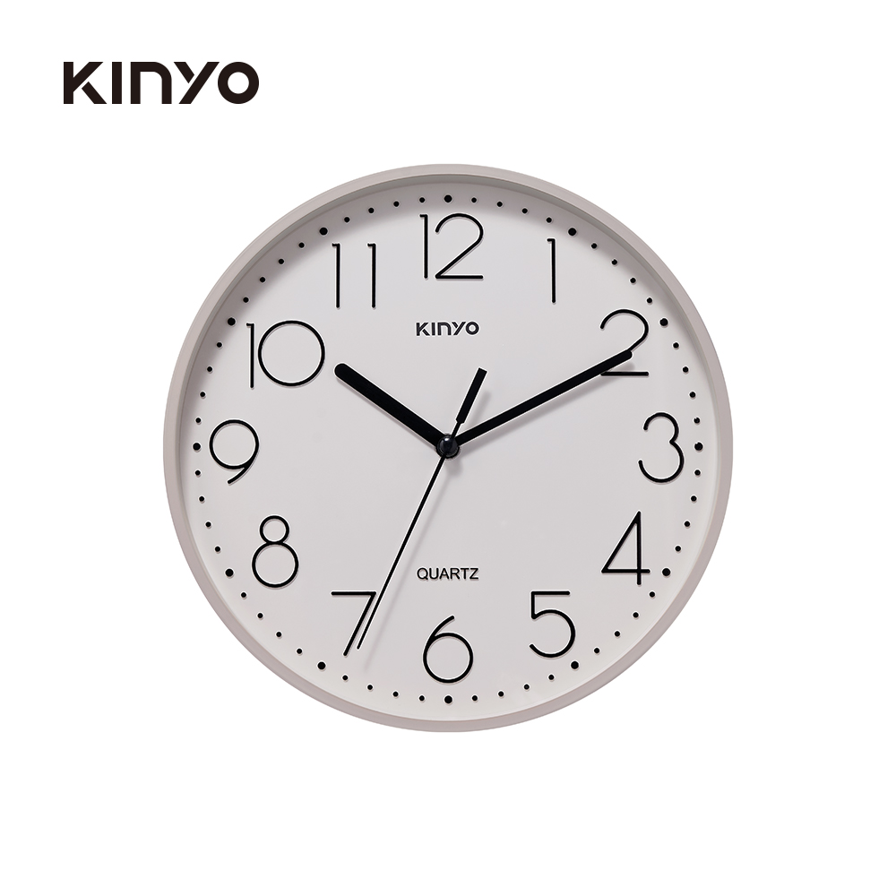 KINYO 9吋奶茶時線簡約掛鐘 - 細節圖 1