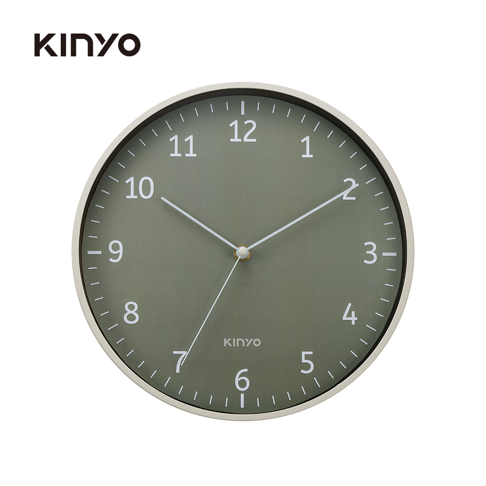 KINYO 11吋綠色謬時光靜音掛鐘 - 細節圖 1