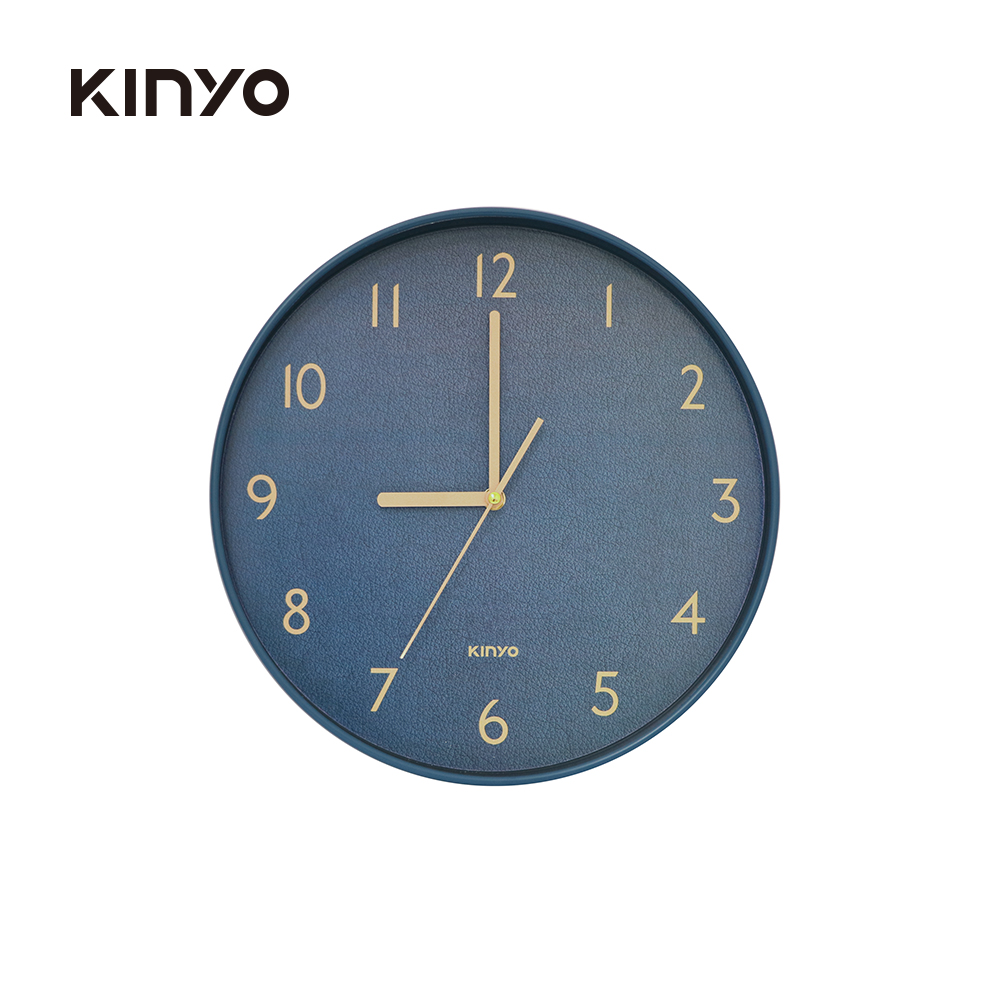 KINYO 14吋皮革紋風格掛鐘 - 細節圖 1