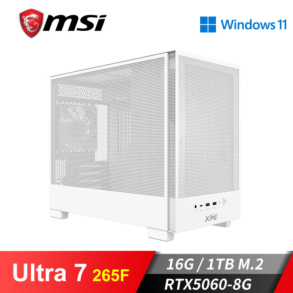 微星平台[威鳴刀客]U7獨顯Win11電腦 (Ultra 7 265F/16G/RTX 5060/1TB_M2)