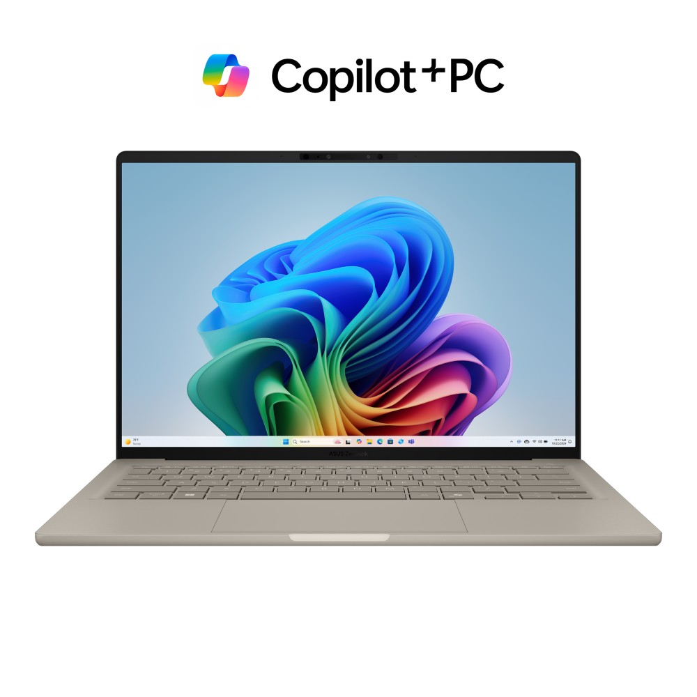 華碩 ASUS Zenbook OLED AI筆電 14" (Snapdragon X1-26-100/16G/1T/UMA/W11) 金 - 細節圖 1
