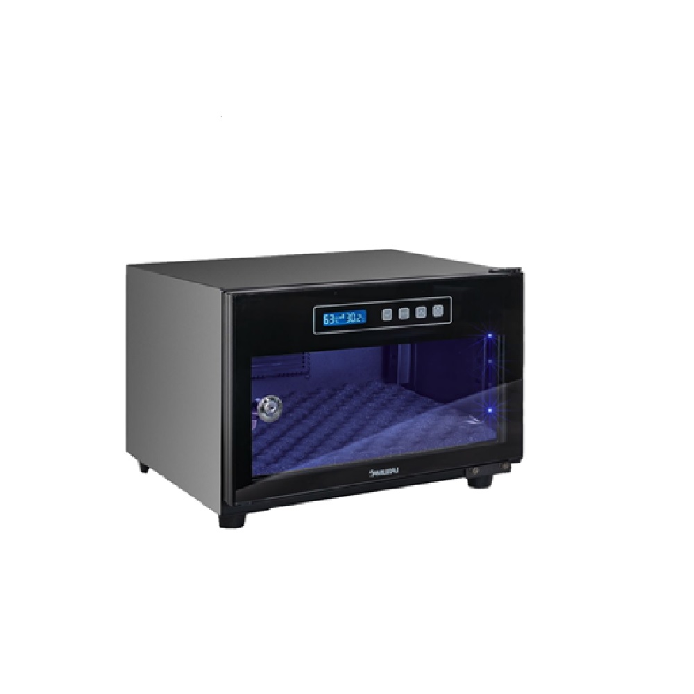 SAMURAI 藍光殺菌電子防潮箱 UVA-028黑