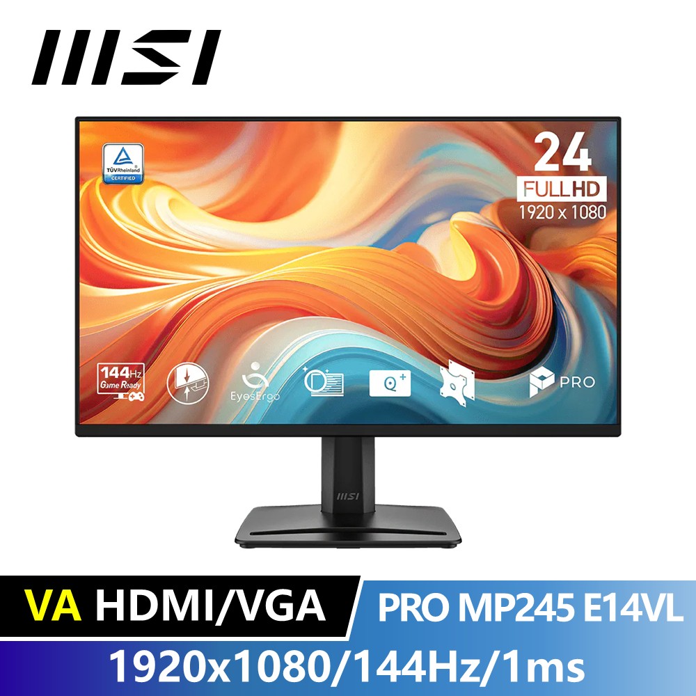 微星 MSI 24型 FHD VA 平面螢幕 (1920x1080/144Hz/1ms)
