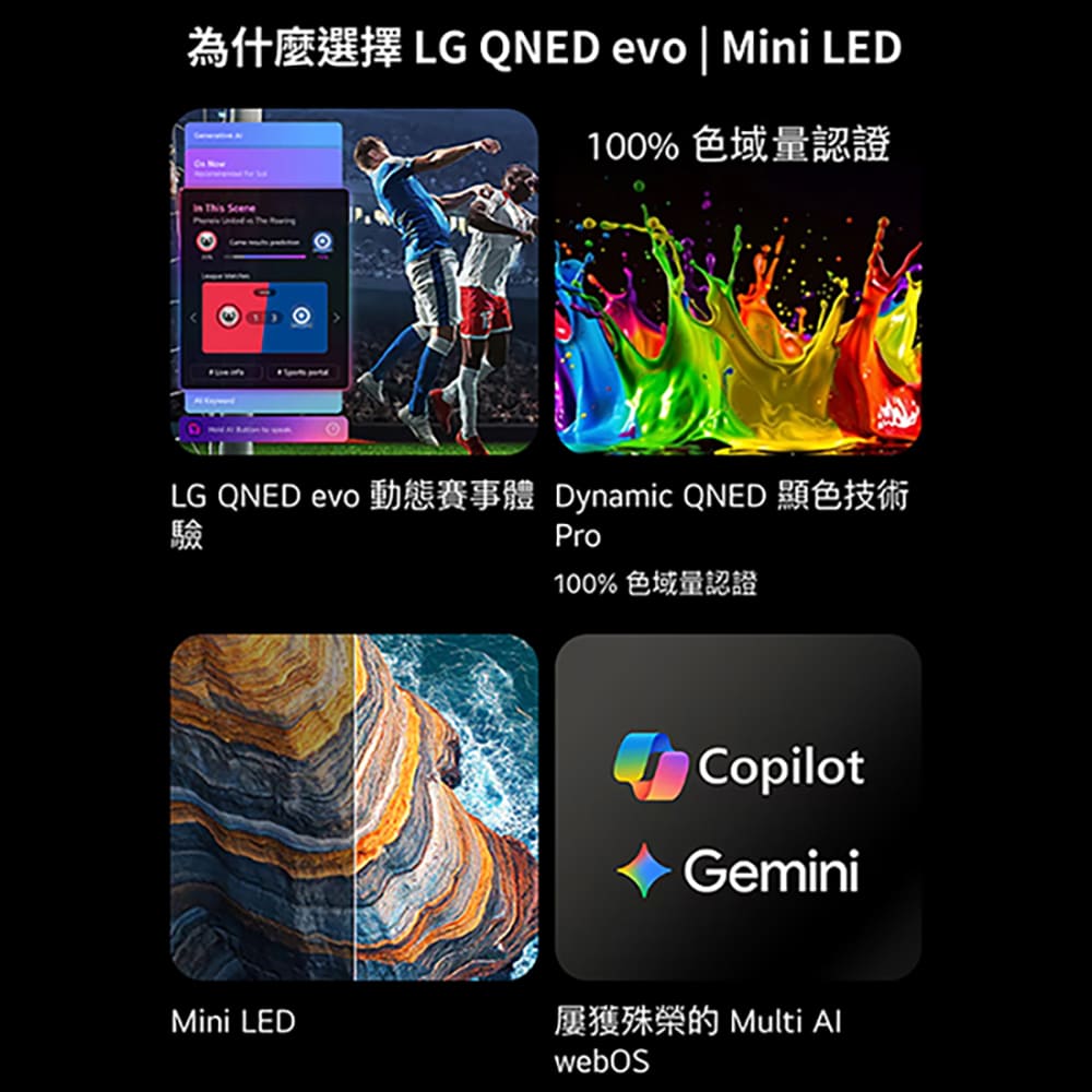 LG 55型 4K AI Mini LED QNED 顯示器 - 細節圖 1