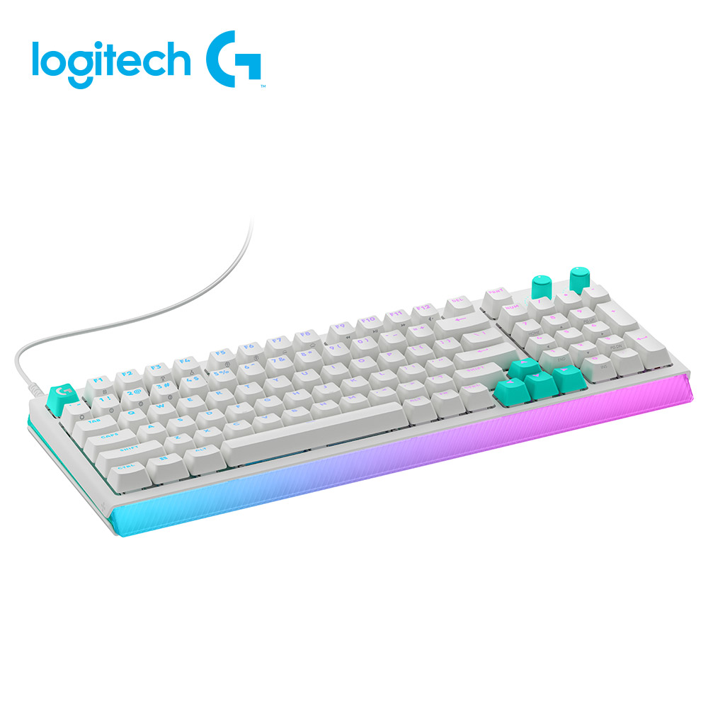 羅技 Logitech G512 X線性軸98雙軸有線電競鍵盤-白