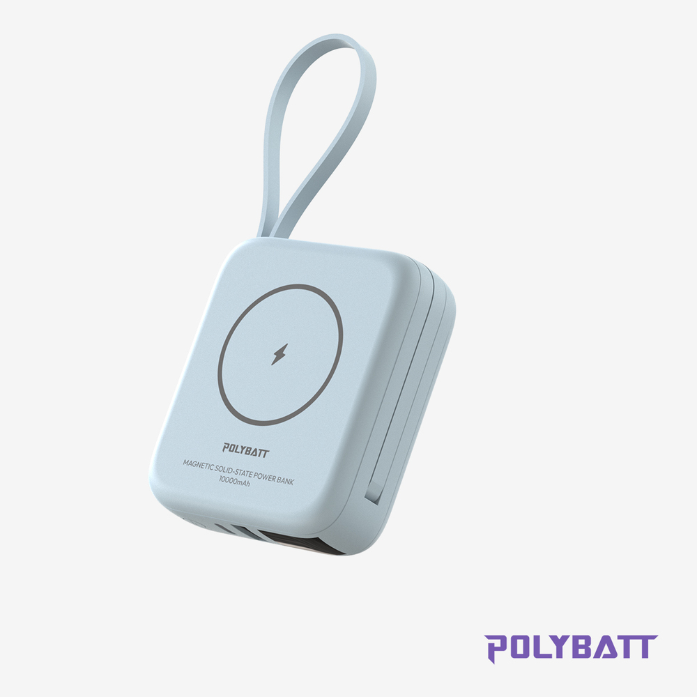 POLYBATT 20W固態電池行動電源10000mAh-藍