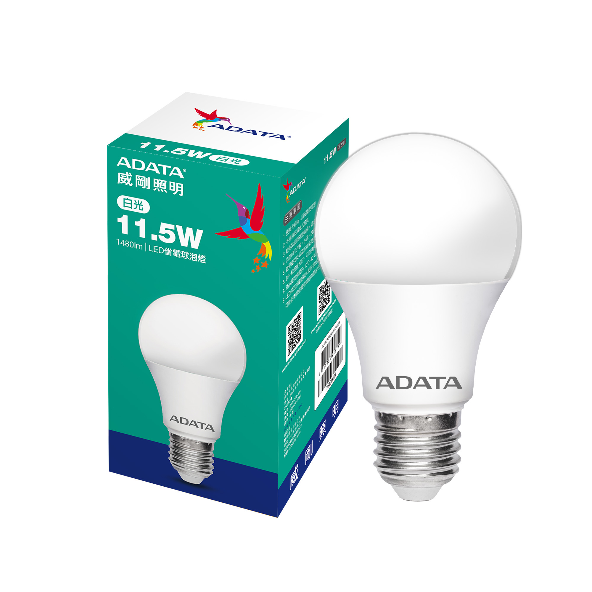 ADATA威剛11.5W省電球泡燈-白光
