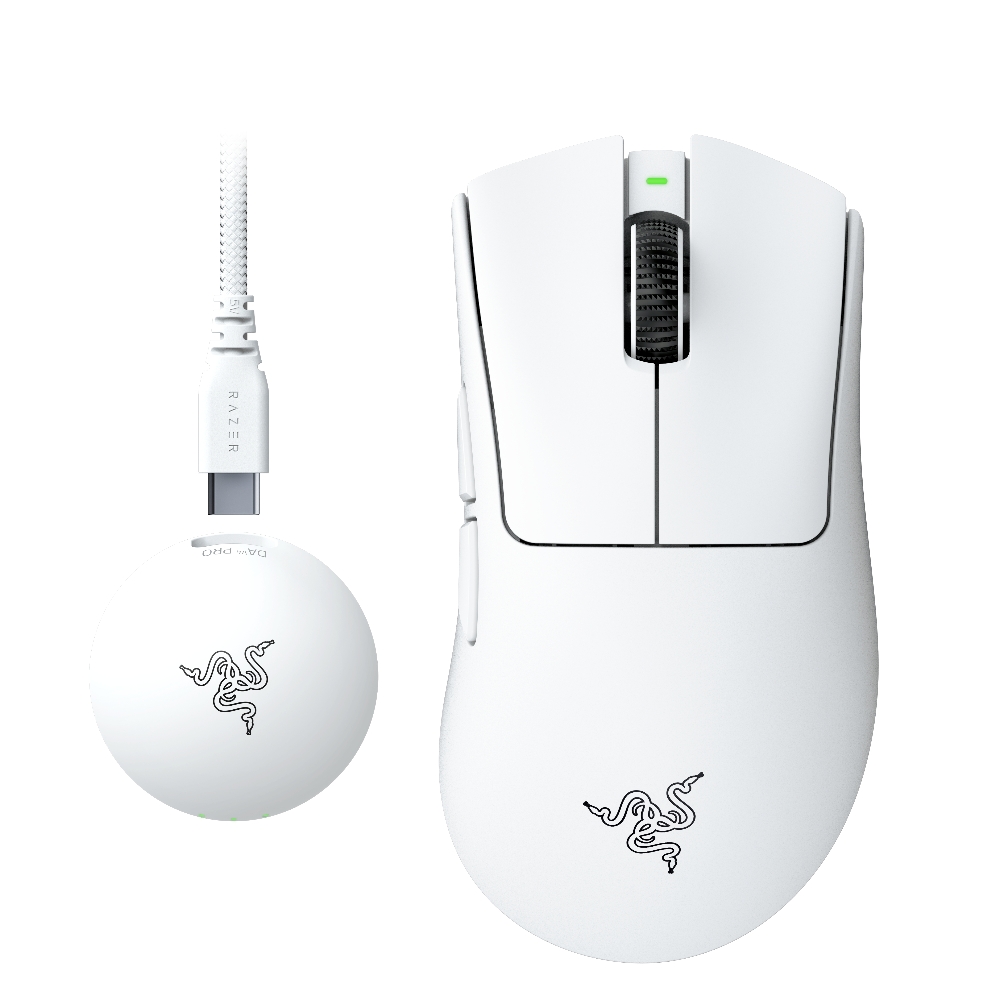 Razer DeathAdder V4 Pro無線電競滑鼠-白